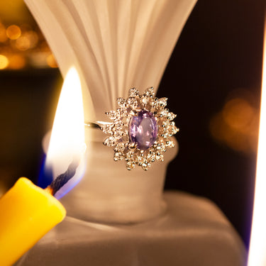 0.87ct Natural Alexandrite 18k White Gold Ring